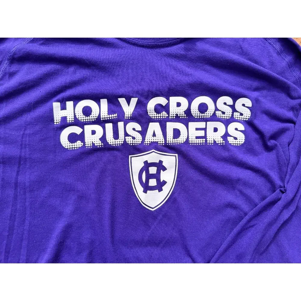 Holy Cross Crusaders Adidas Ultimate Tee Long Sleeve Shirt Men's XL Climalite